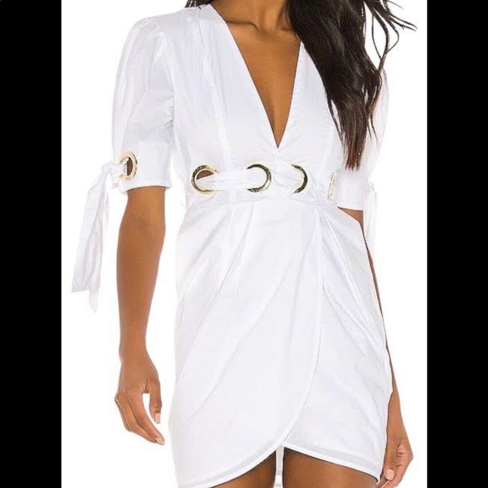 Alice McCall Everything Grommet Wrap Surplice Mini